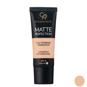 آرایش صورت کرم پودر  گلدن رز مدل matte perfection شماره c1 حجم 35 میلی لیتر