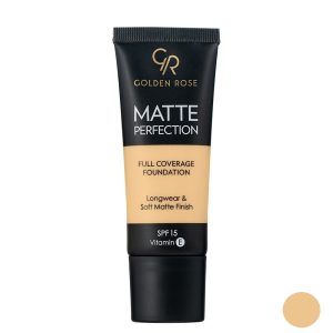 آرایش صورت کرم پودر گلدن رز مدل Matte Perfection شماره w2 حجم 35 میلی لیتر