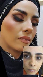 زیبایی مهرانگیز میکاپ و شینیون و رنگ و مش در سالاریه قم 13