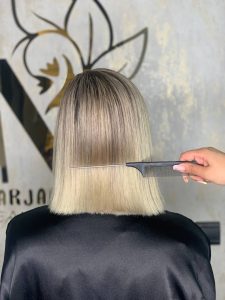 زیبایی و آموزشگاه مرجان شهری خدمات رنگ مش کراتین مو در نیاوران سه راه یاسر 3
